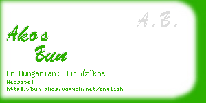 akos bun business card